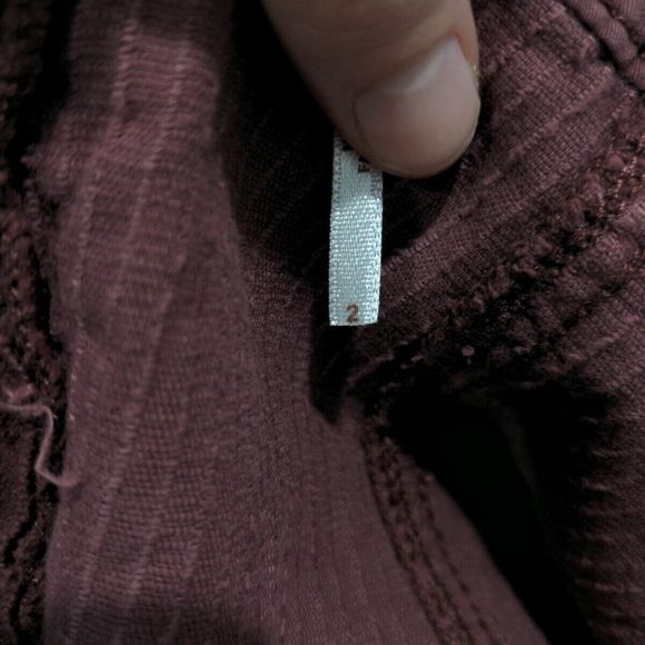 Free People Womens Kendall Corduroy Mini Skirt Size 2 Purple Raw Hem High Rise - Picture 7 of 10